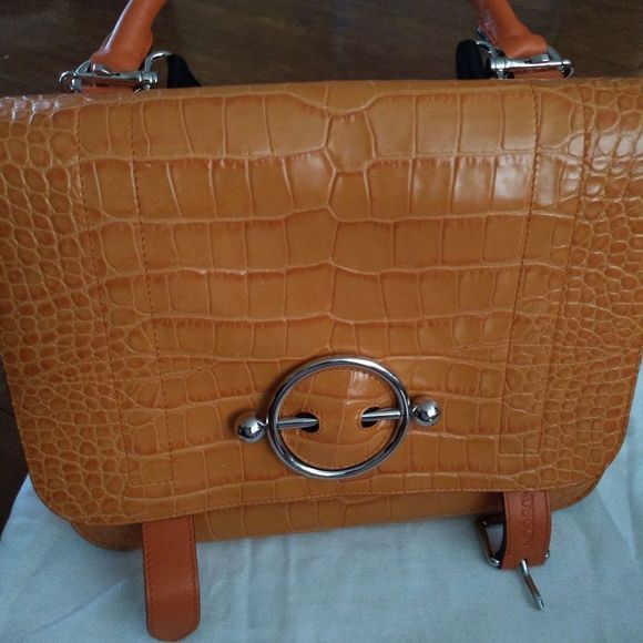 JW anderson crocodile print large disc satchel bag